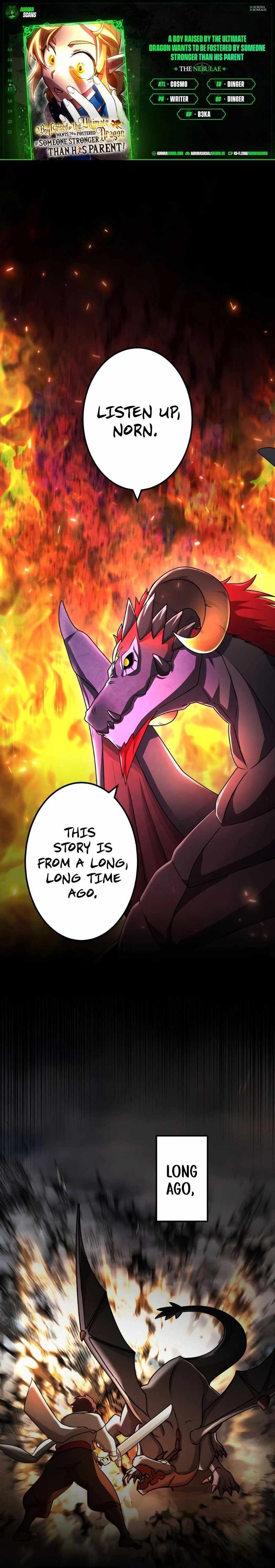 A Boy Raised by the Ultimate Dragon Wants to Be Fostered by Someone Stronger Than His Parent! Chapter 17 page 1