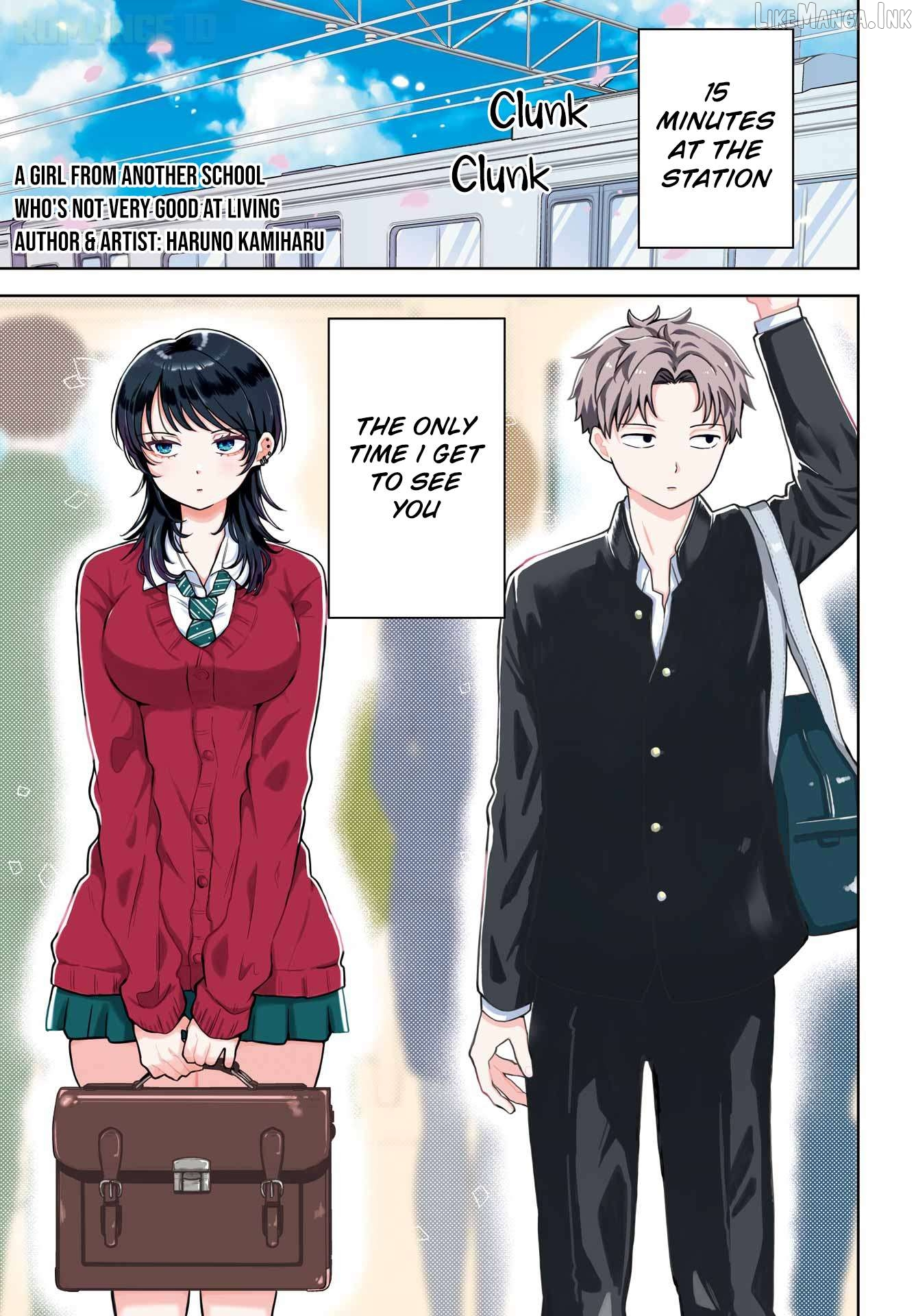 A Girl from Another School Who's Not Very Good at Living Chapter 1 page 2