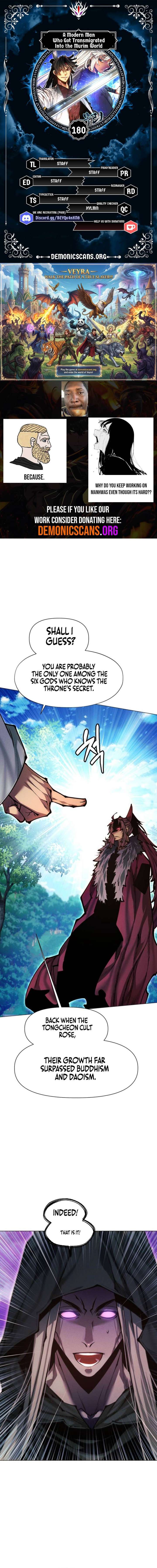 A Modern Man Who Got Transmigrated Into the Murim World Chapter 180 page 1