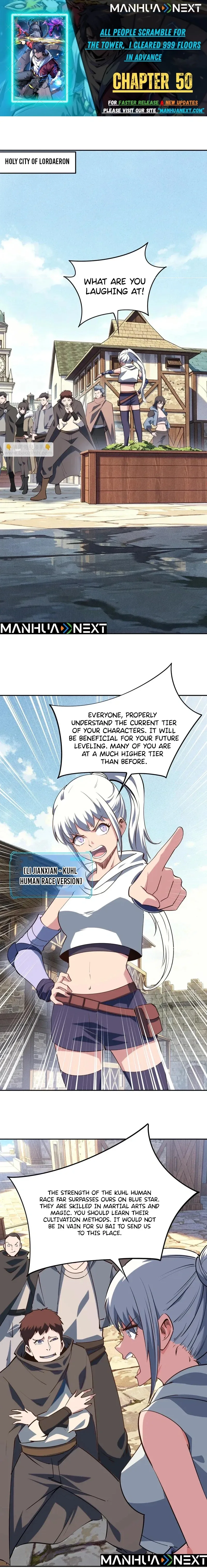 All People Scramble for the Tower, I Cleared 999 Floors in Advance Chapter 50 page 1
