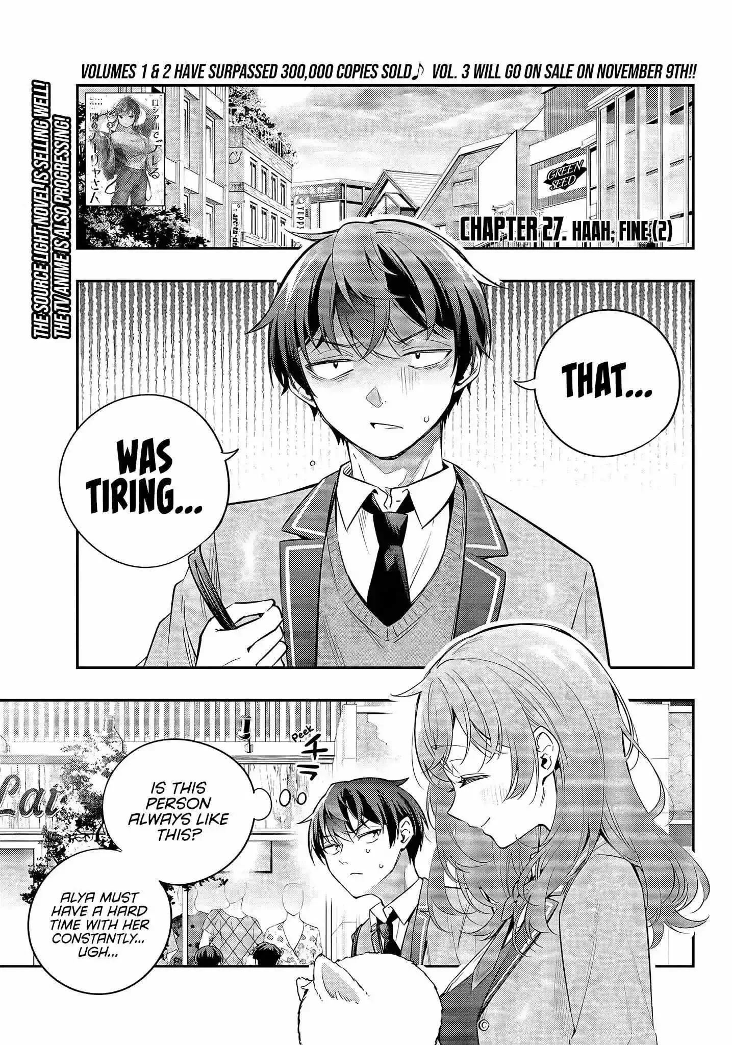 Alya, Who Sits Next to Me, Sometimes Whispers Sweet Nothings in Russian Chapter 27 page 3