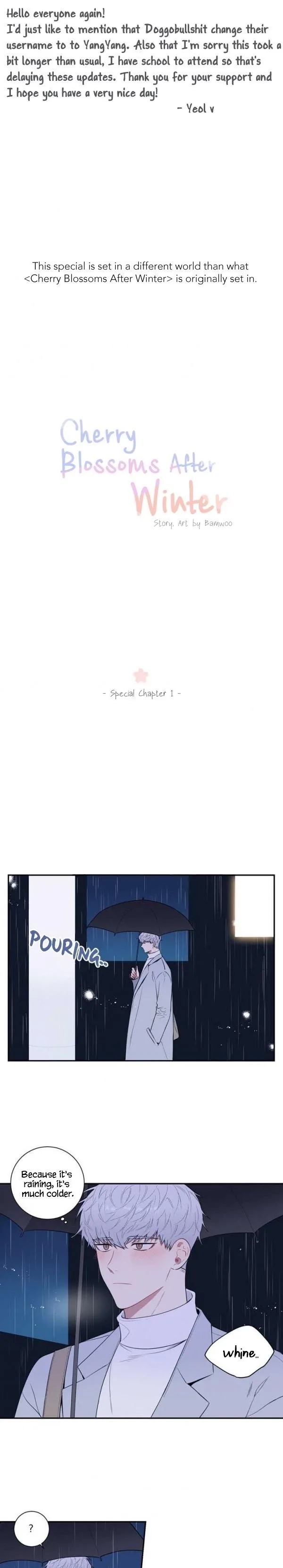 Cherry Blossoms After Winter Chapter 90.2 page 1
