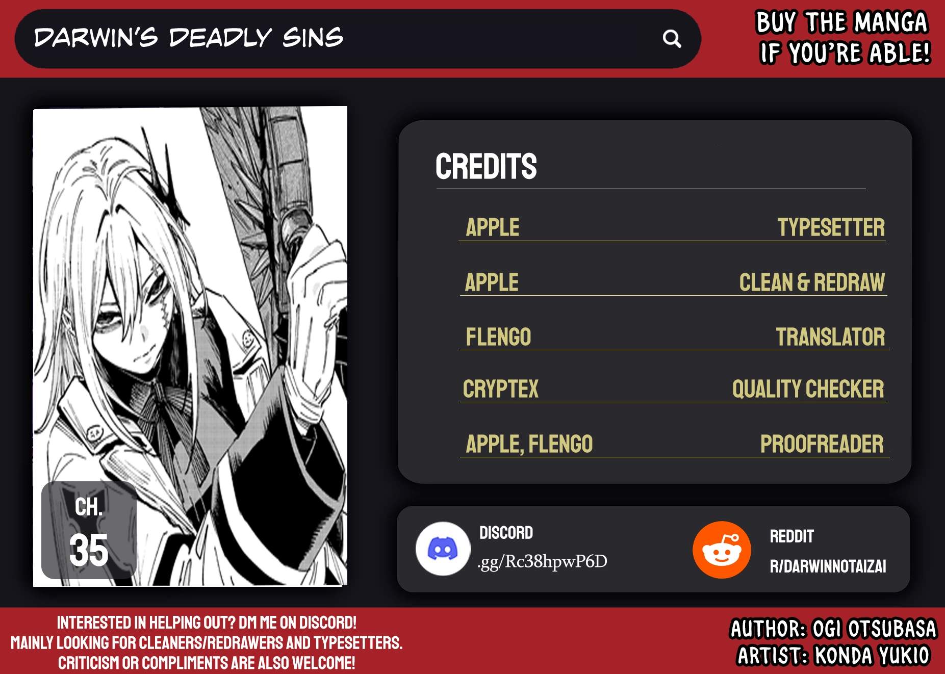Darwin's Deadly Sins Chapter 35 page 1