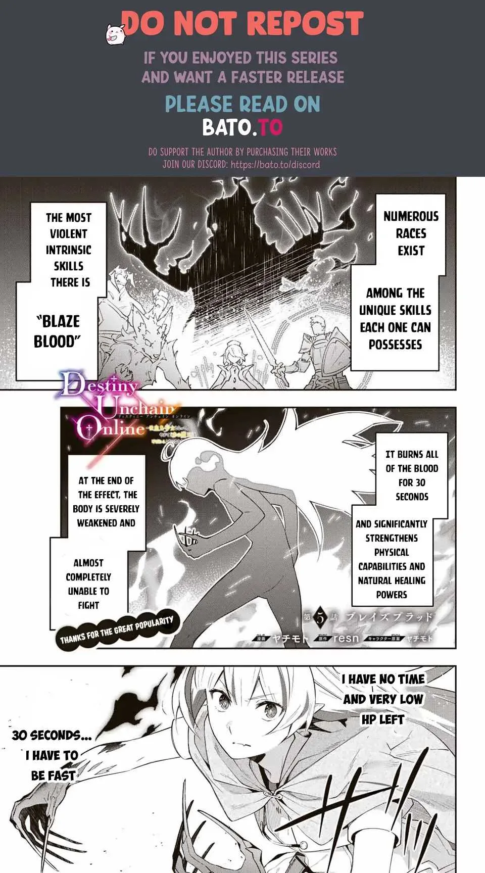 Destiny Unchain Online Chapter 5 page 1
