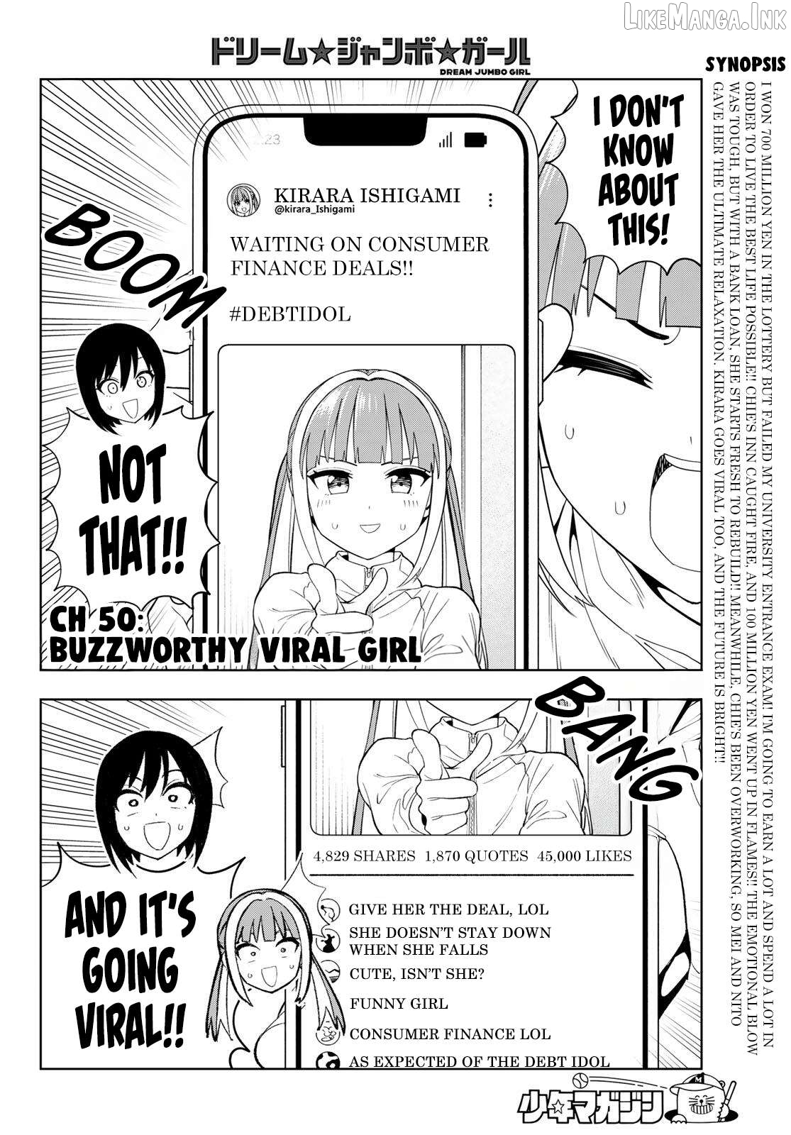 Dream⭐︎Jumbo⭐︎Girl Chapter 50 page 3