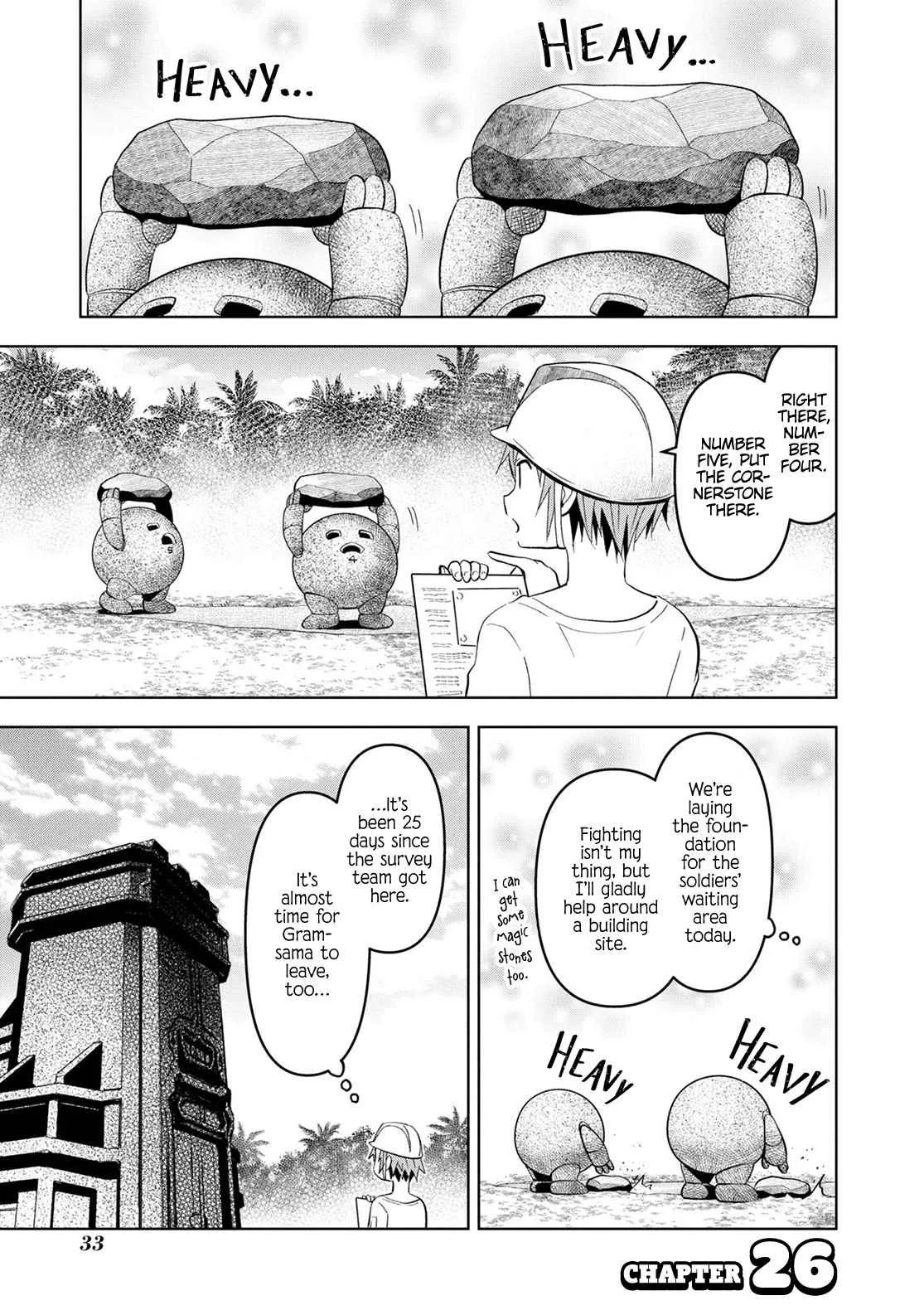 Dungeon Tou de Yadoya wo Yarou! Souzou Mahou wo Moratta Ore no Hosoude Hanjouki Chapter 26 page 1
