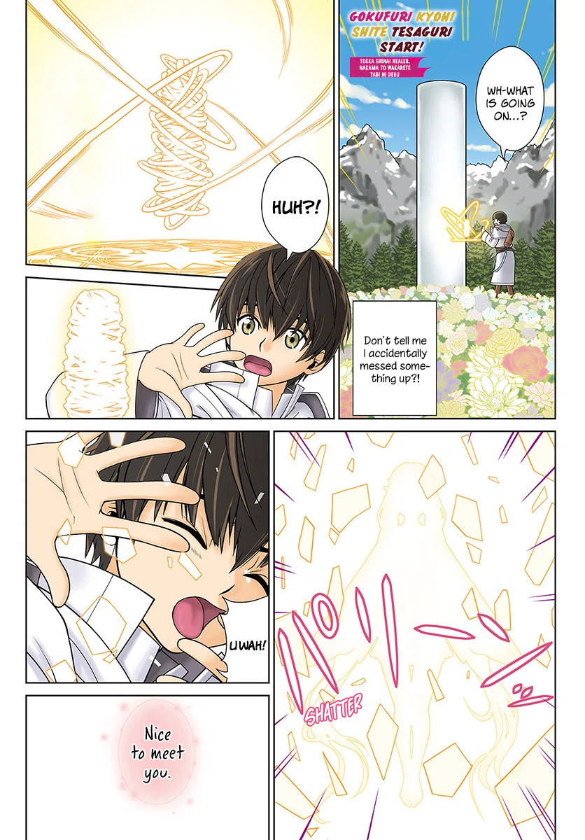 Gokufuri Kyohi Shite Tesaguri Start! Tokka Shinai Healer, Nakama to Wakarete Tabi ni Deru Chapter 1 page 2