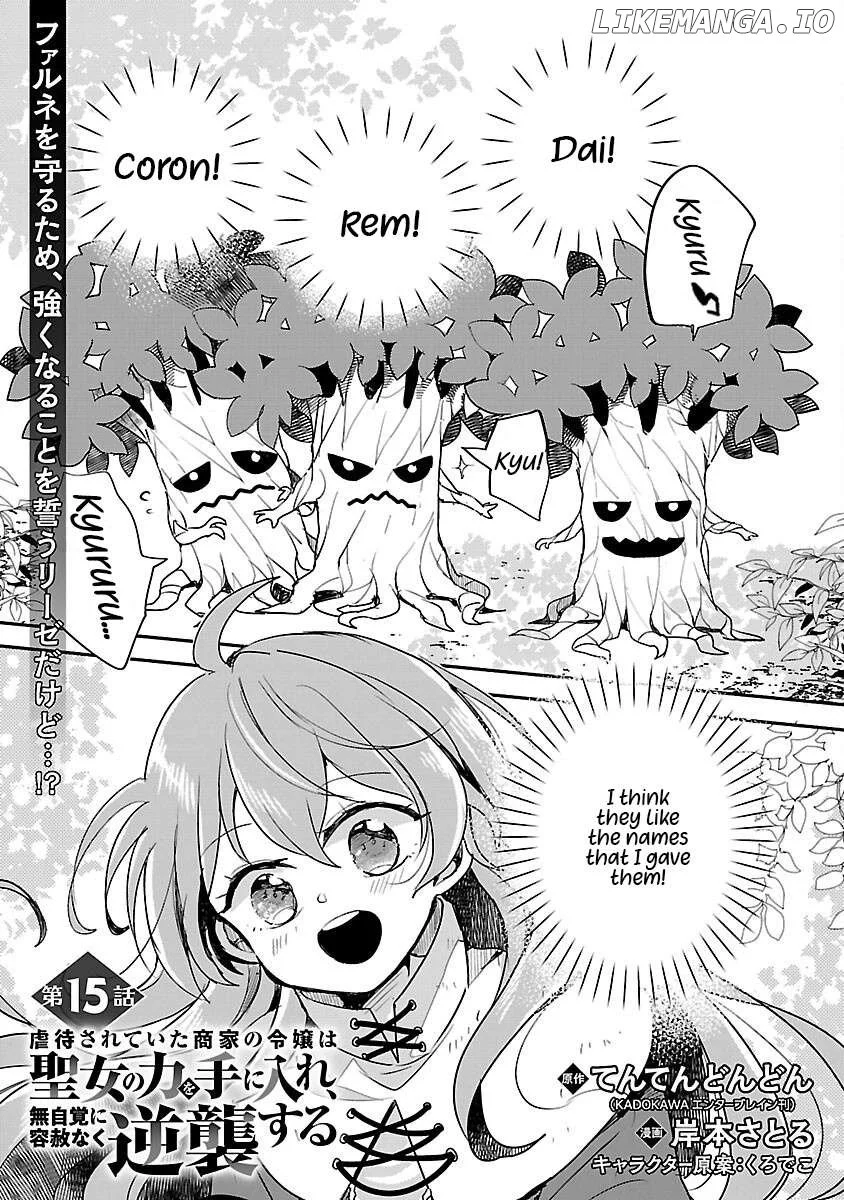 Gyakutaisarete Ita Shouka no Reijou wa Seijo no Chikara wo Te ni Ire, Mujikaku ni Youshanaku Gyakushuu suru Chapter 15 page 3