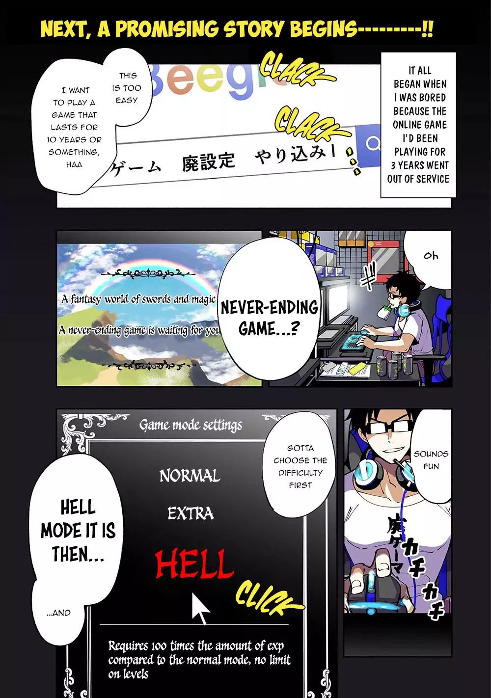 Hellmode ~Gamer Who Likes to Speedrun Becomes Peerless in a Parallel World with Obsolete Setting~ Chapter 1 page 2