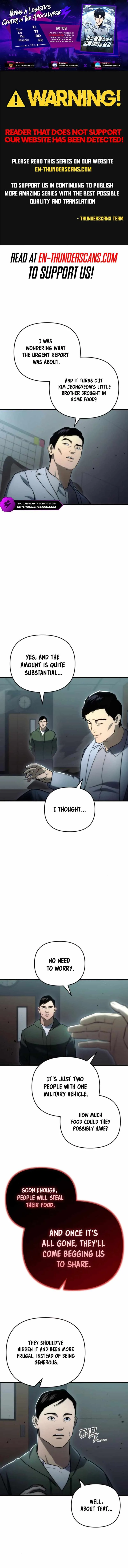 Hiding a Logistics Center in The Apocalypse Chapter 14 page 1