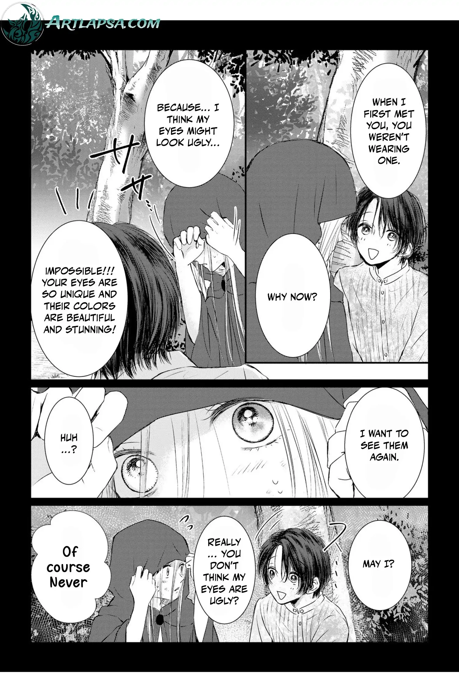 ‏hiding your eyes is such a shame you are incredibly beautiful Chapter 8 page 17