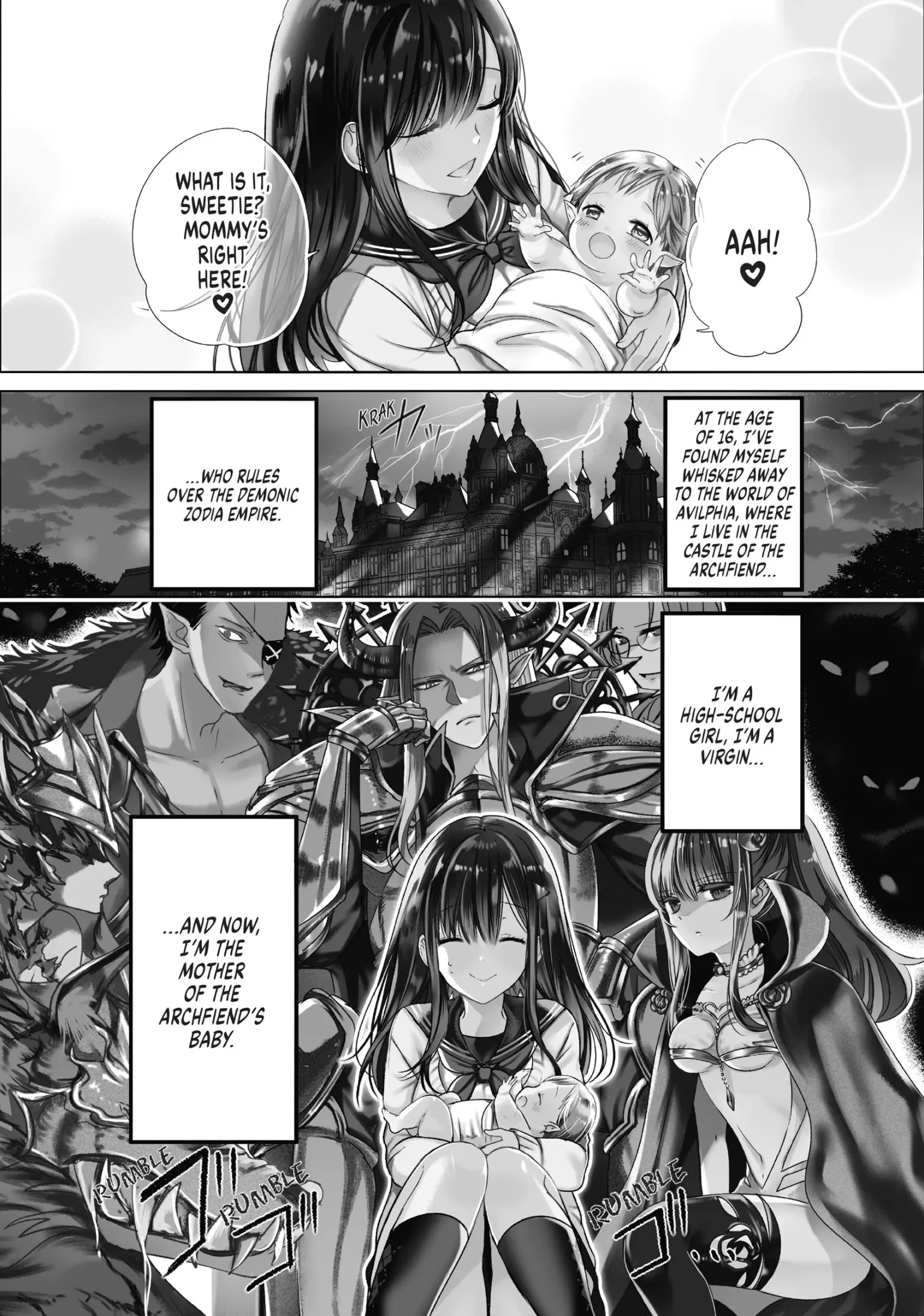 I Became the Mother of the Strongest Demon Lord's 10 Children in Another World. Chapter 1 page 2