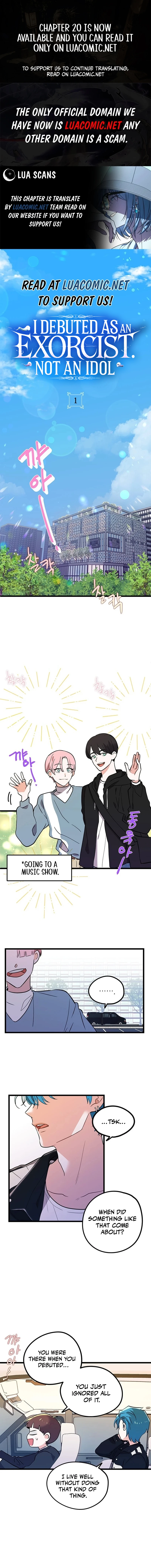 I Debuted as an Exorcist, Not an Idol Chapter 1 page 2