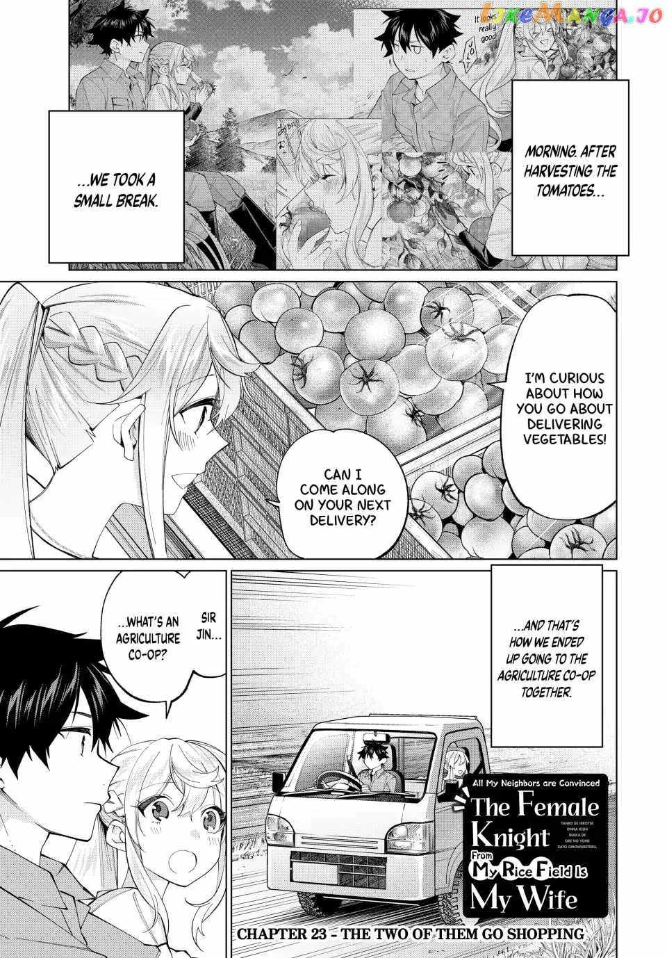 I Found a Female Knight in a Rice Field, in the Countryside They Think She’s My Wife Chapter 23 page 1