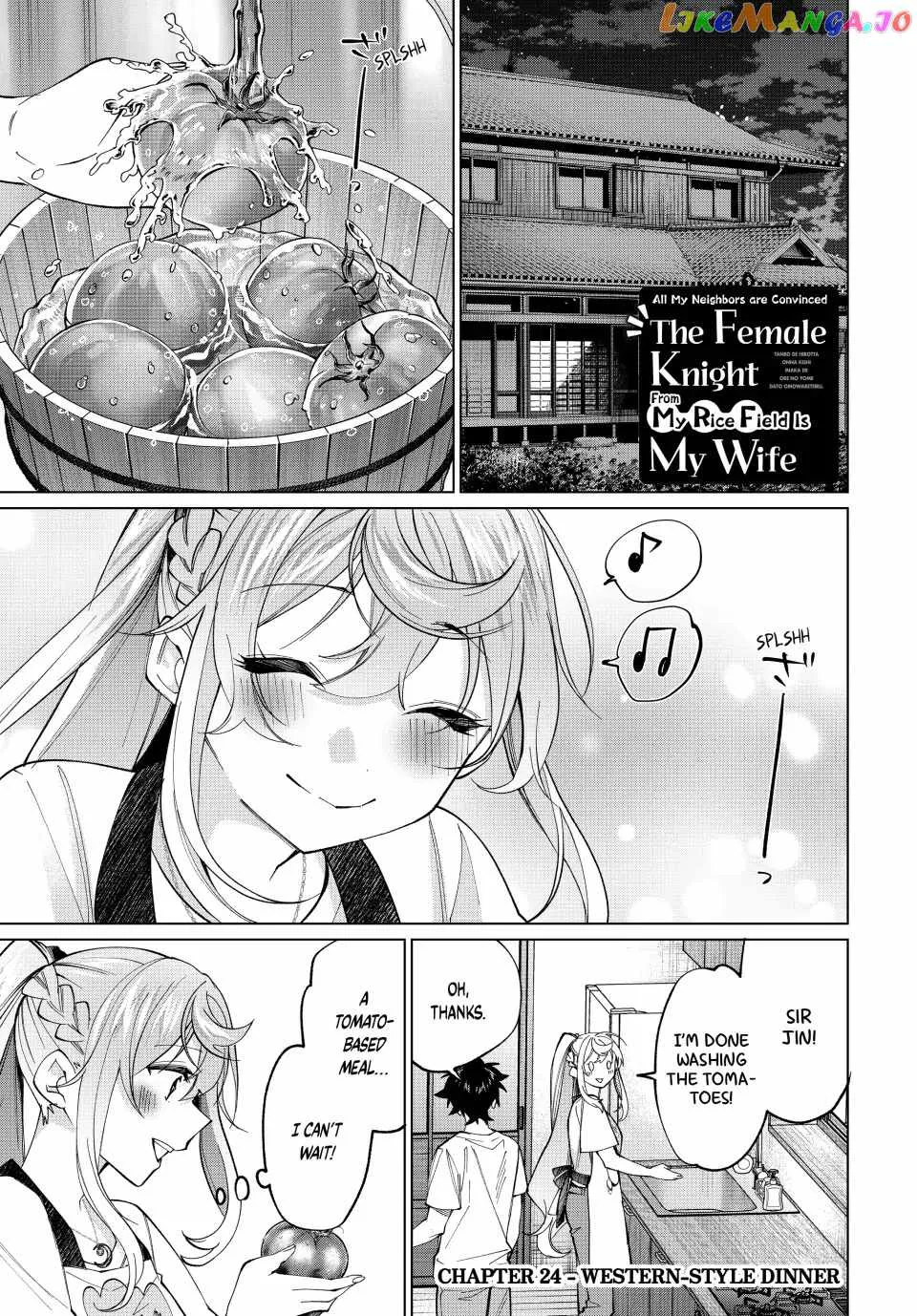 I Found a Female Knight in a Rice Field, in the Countryside They Think She’s My Wife Chapter 24 page 1