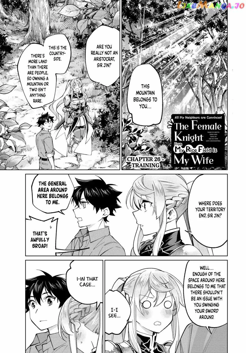 I Found a Female Knight in a Rice Field, in the Countryside They Think She’s My Wife Chapter 26 page 1