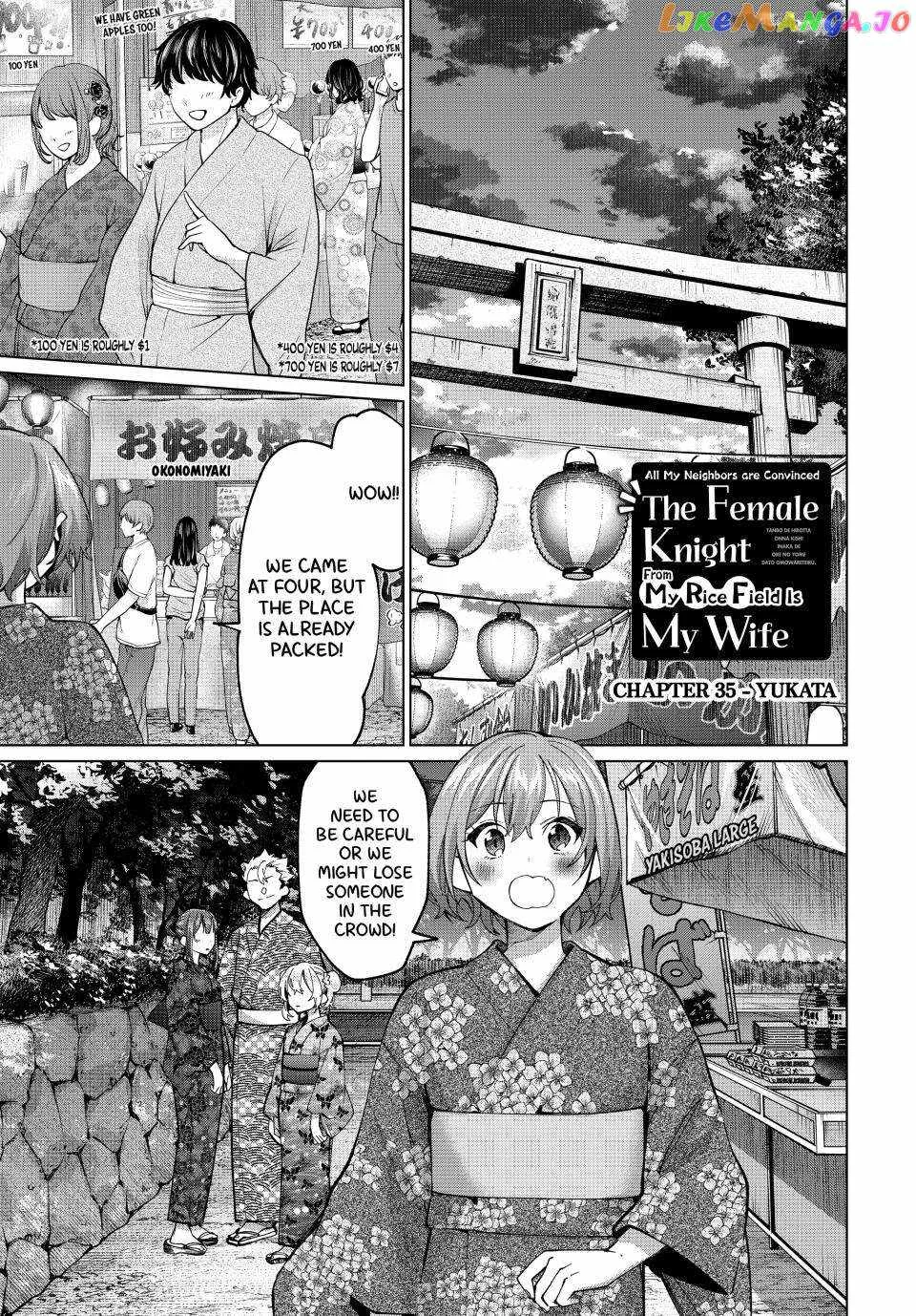 I Found a Female Knight in a Rice Field, in the Countryside They Think She’s My Wife Chapter 35 page 1