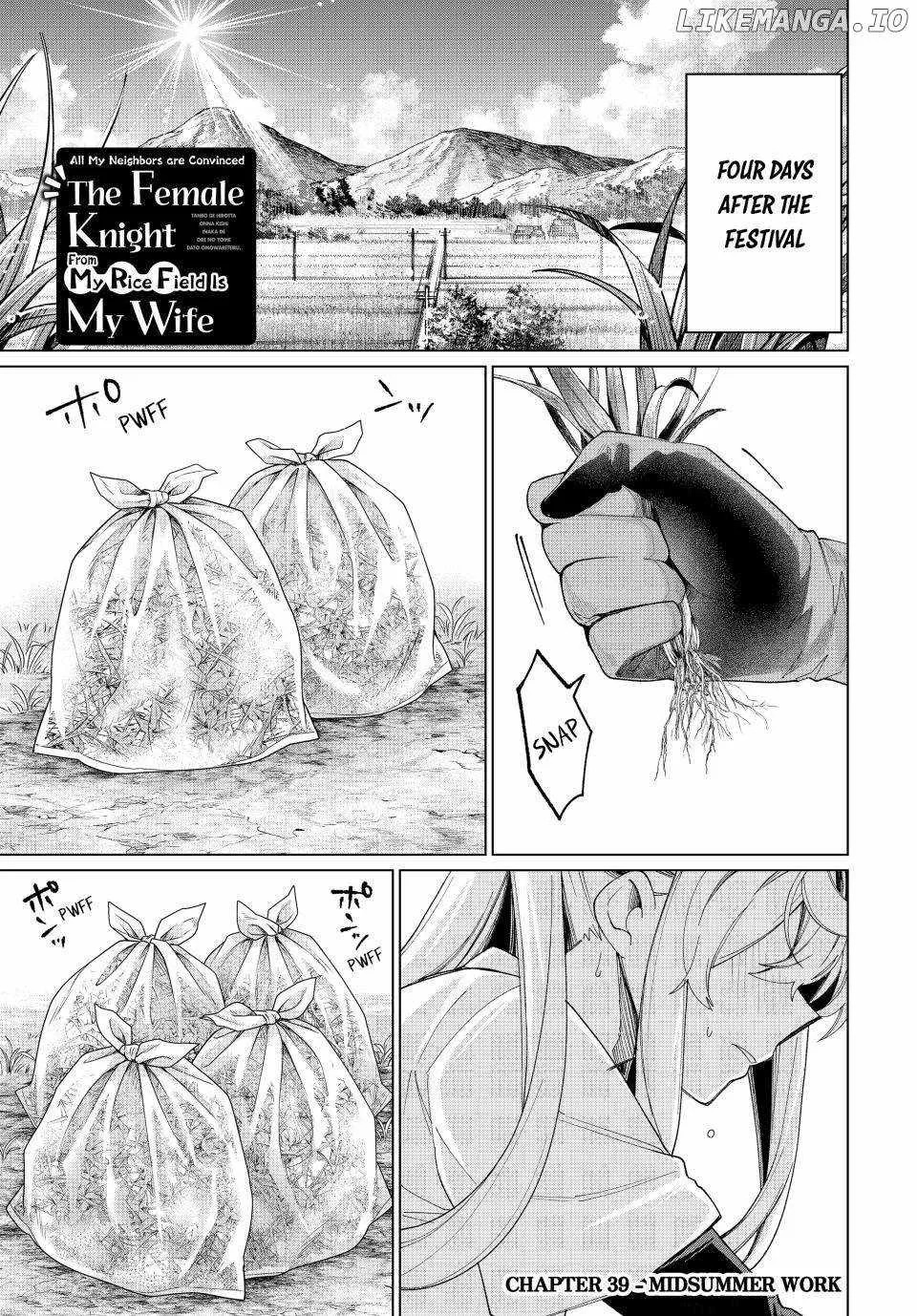 I Found a Female Knight in a Rice Field, in the Countryside They Think She’s My Wife Chapter 39 page 1