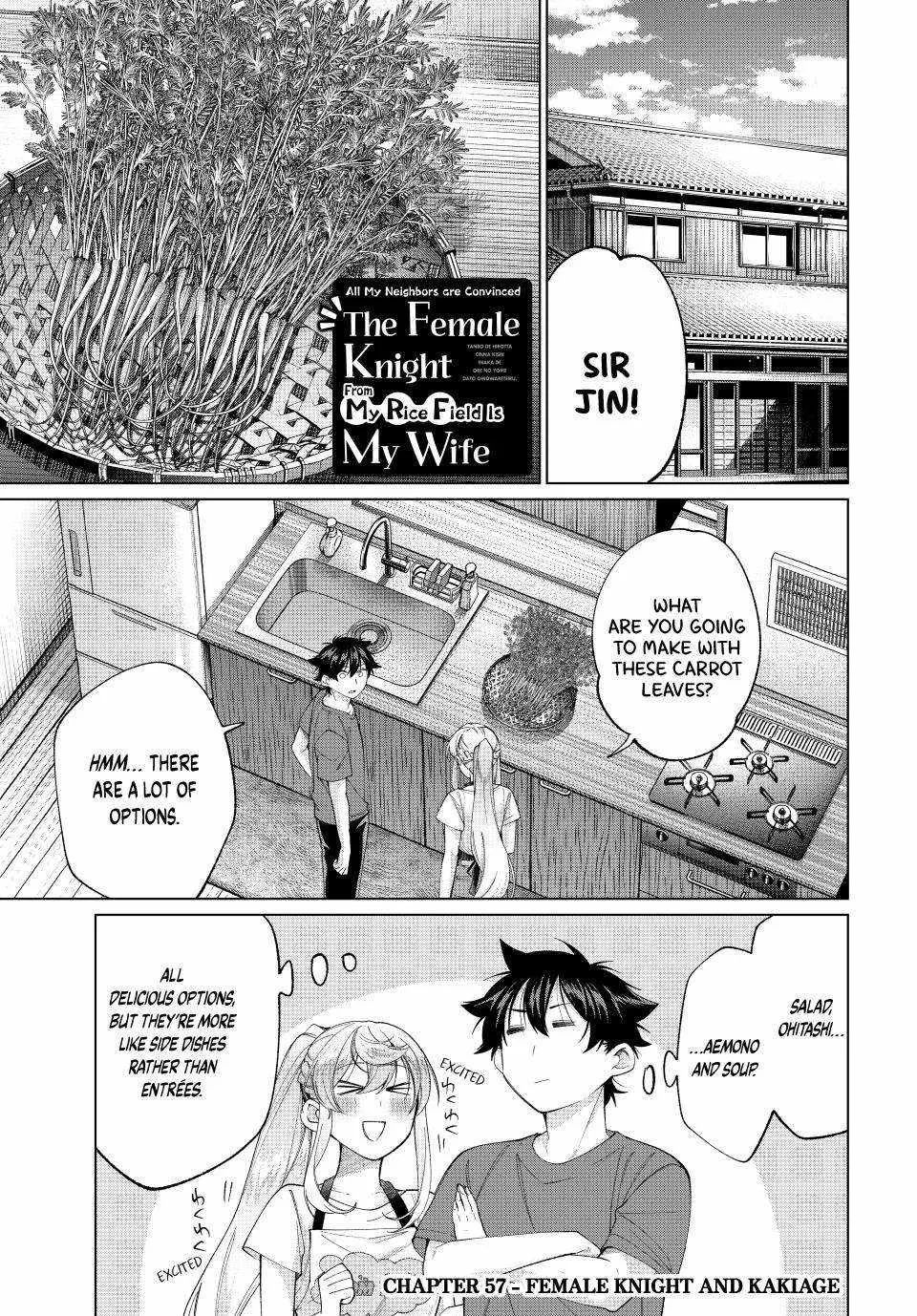I Found a Female Knight in a Rice Field, in the Countryside They Think She’s My Wife Chapter 57 page 1