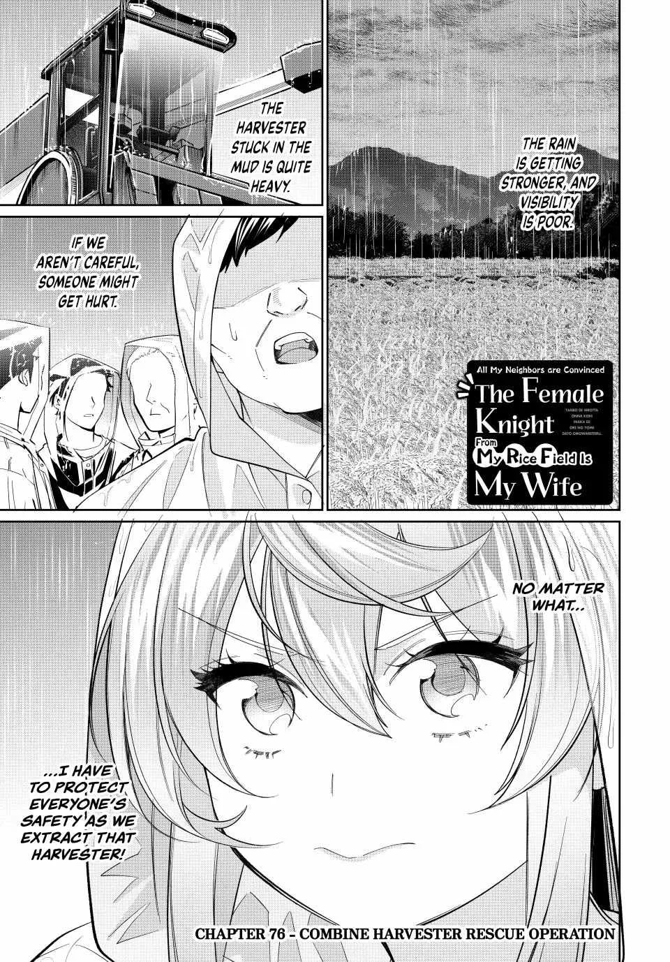 I Found a Female Knight in a Rice Field, in the Countryside They Think She’s My Wife Chapter 76 page 1