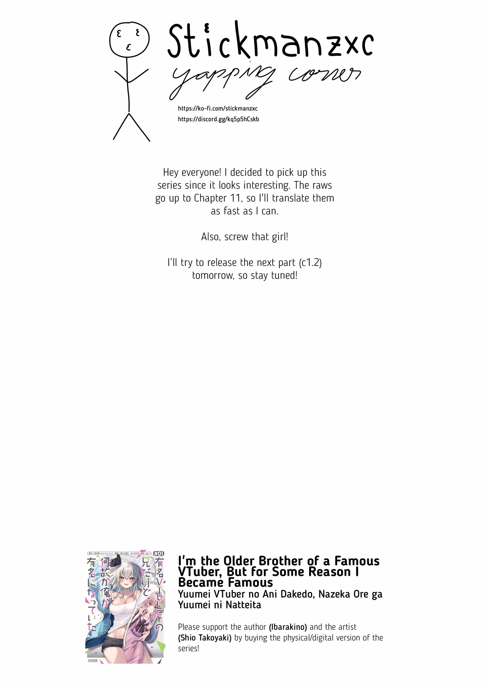 I'm the Older Brother of a Famous VTuber, But for Some Reason I Became Famous Chapter 1.1 page 11
