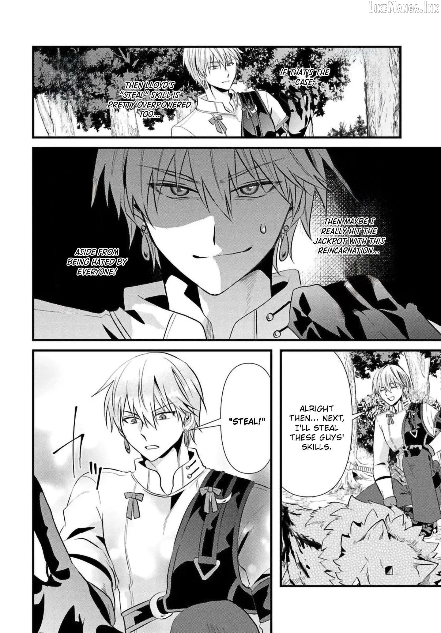 I Reincarnated as the Leader of a Banishment Anime's Villain Party Destined to Face Karma, so I Banished Myself First Chapter 2.2 page 2