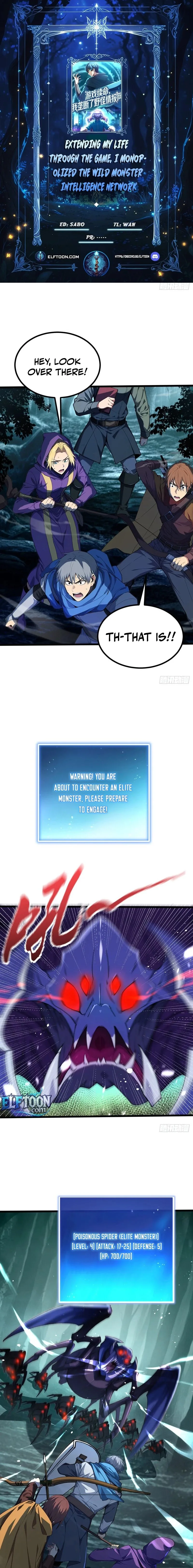 I Survive Through The Game By Dominating The Wild Monster Information Network Chapter 1 page 1