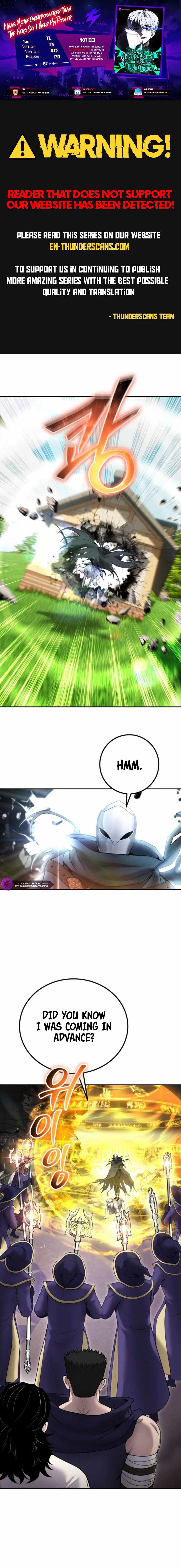 I was more overpowered than the hero, so I hid my power! Chapter 67 page 1