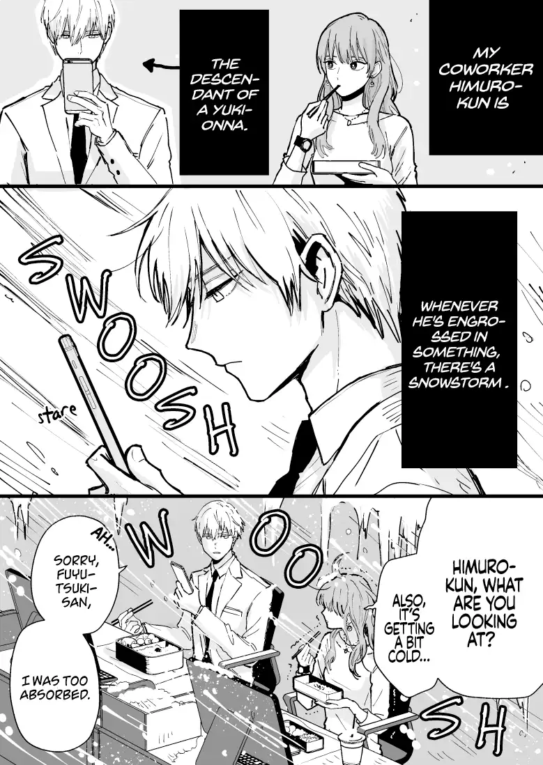 Ice Guy and the Cool Female Colleague Chapter 2 page 1