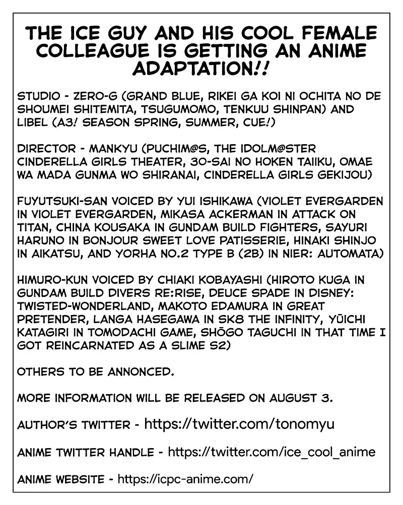 Ice Guy and the Cool Female Colleague Chapter 25.1 page 1