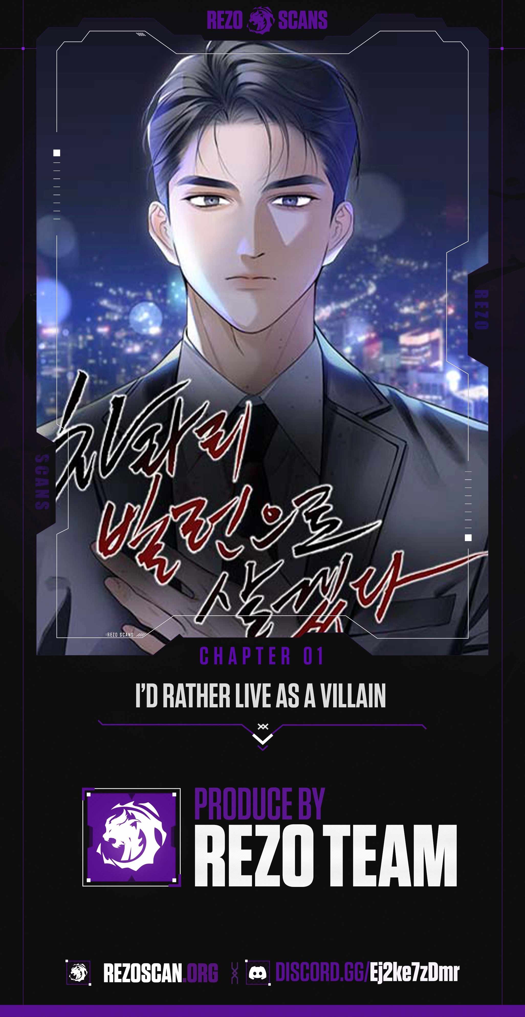 I’d Rather Live as a Villain Chapter 1 page 1
