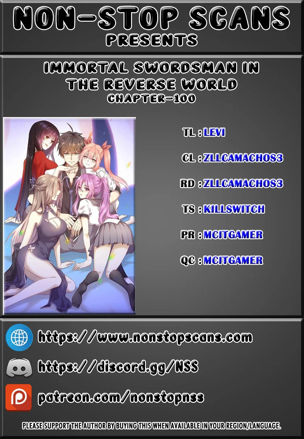 Immortal Swordsman in The Reverse World Chapter 100 page 1