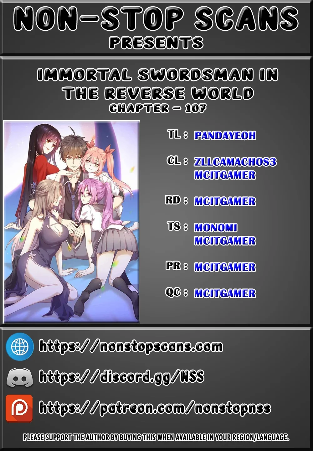 Immortal Swordsman in The Reverse World Chapter 107 page 1