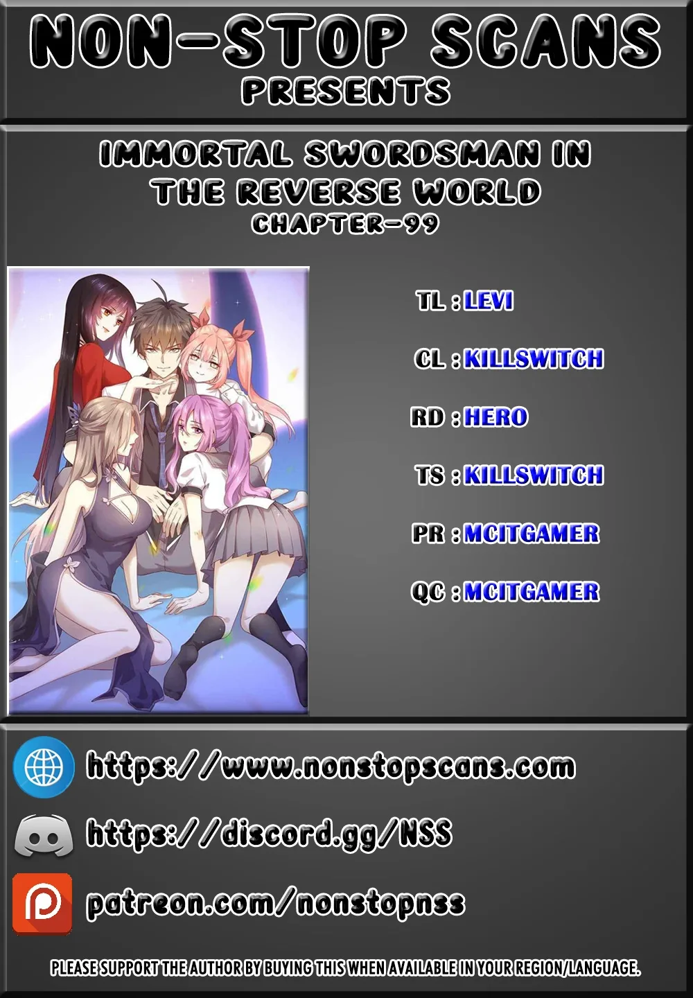 Immortal Swordsman in The Reverse World Chapter 99 page 1