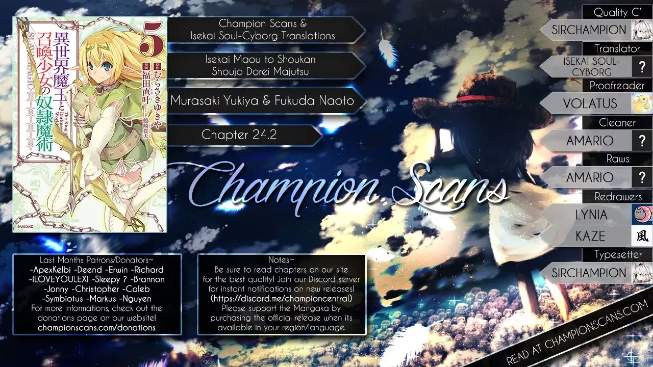 Isekai Maou to Shoukan Shoujo Dorei Majutsu Chapter 24.2 page 1
