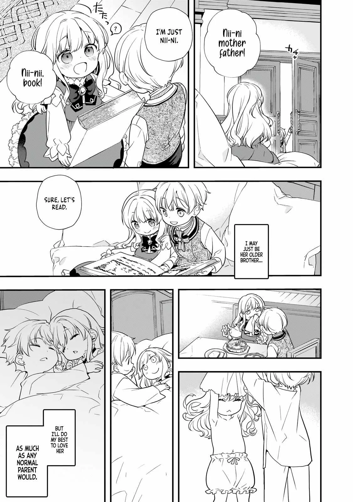 I’ve Reincarnated Into the Older Brother of a Villainess That Was Fated to Die, so I Decided to Nurture Her to Change the Future ~ I’m the Strongest in the World, but the Cutest in the World Is My Little Sister ~ Chapter 2 page 14