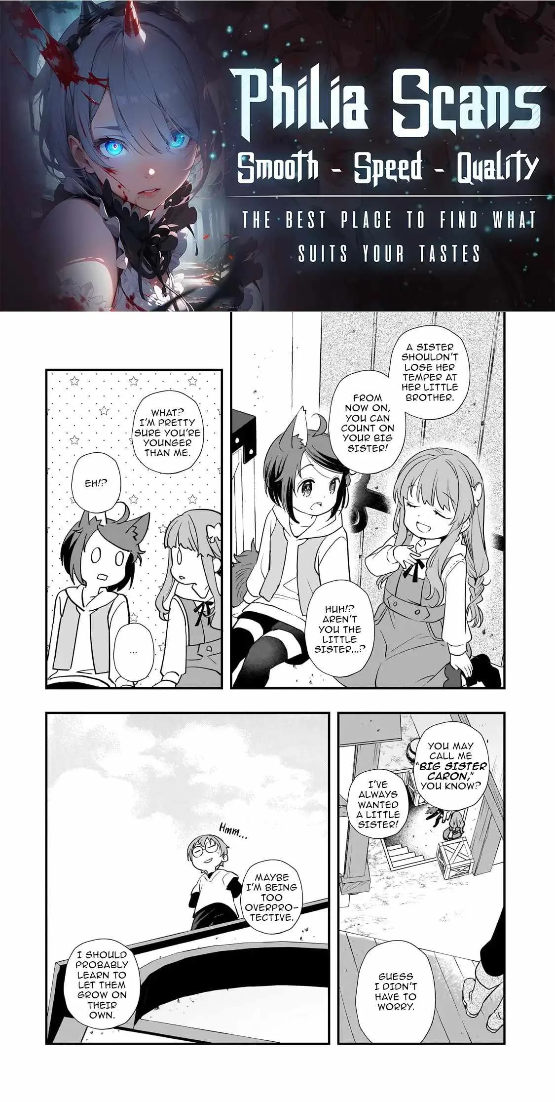 I’ve Reincarnated Into the Older Brother of a Villainess That Was Fated to Die, so I Decided to Nurture Her to Change the Future ~ I’m the Strongest in the World, but the Cutest in the World Is My Little Sister ~ Chapter 8.2 page 1