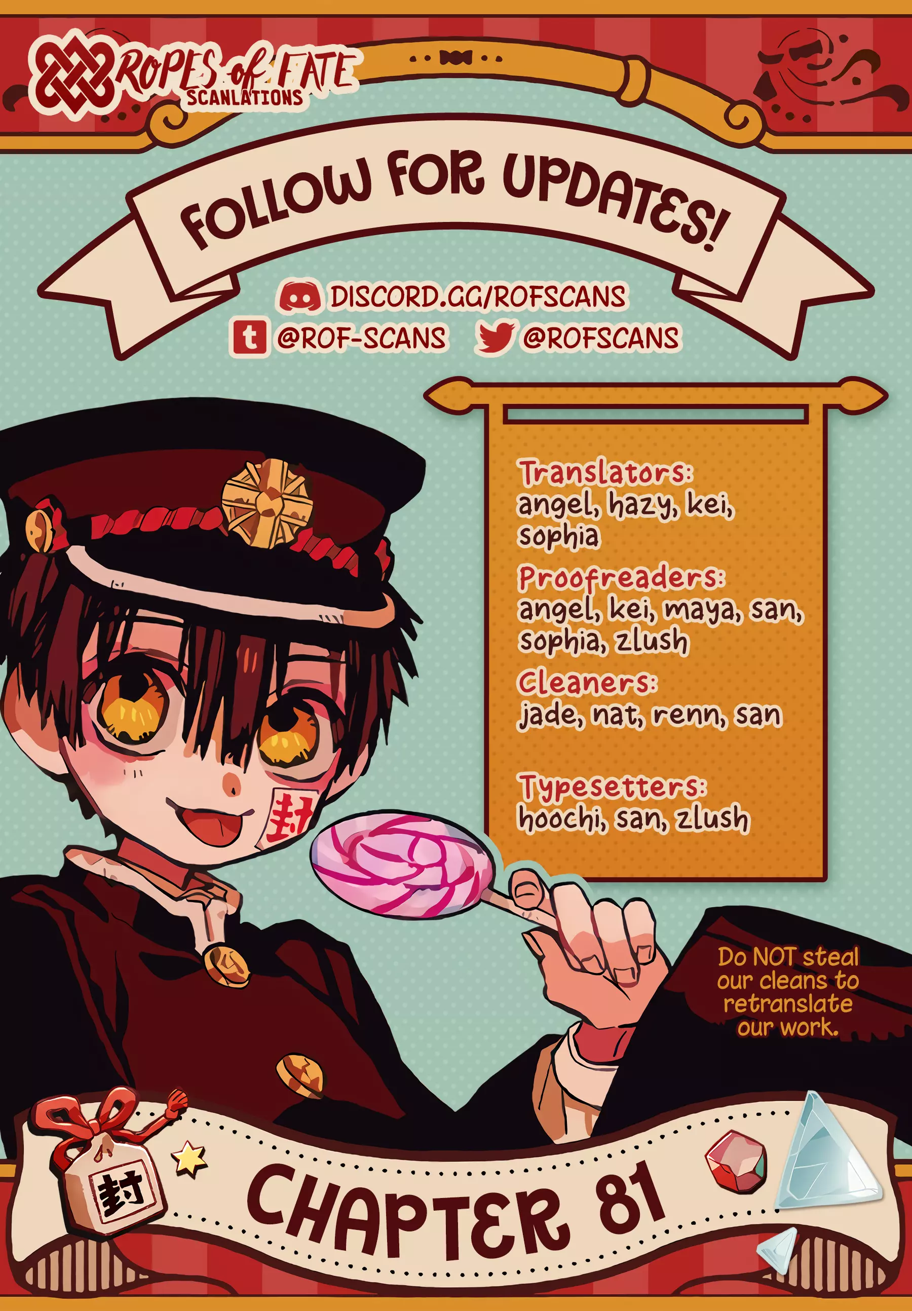 Jibaku Shounen Hanako-kun Chapter 81 page 1