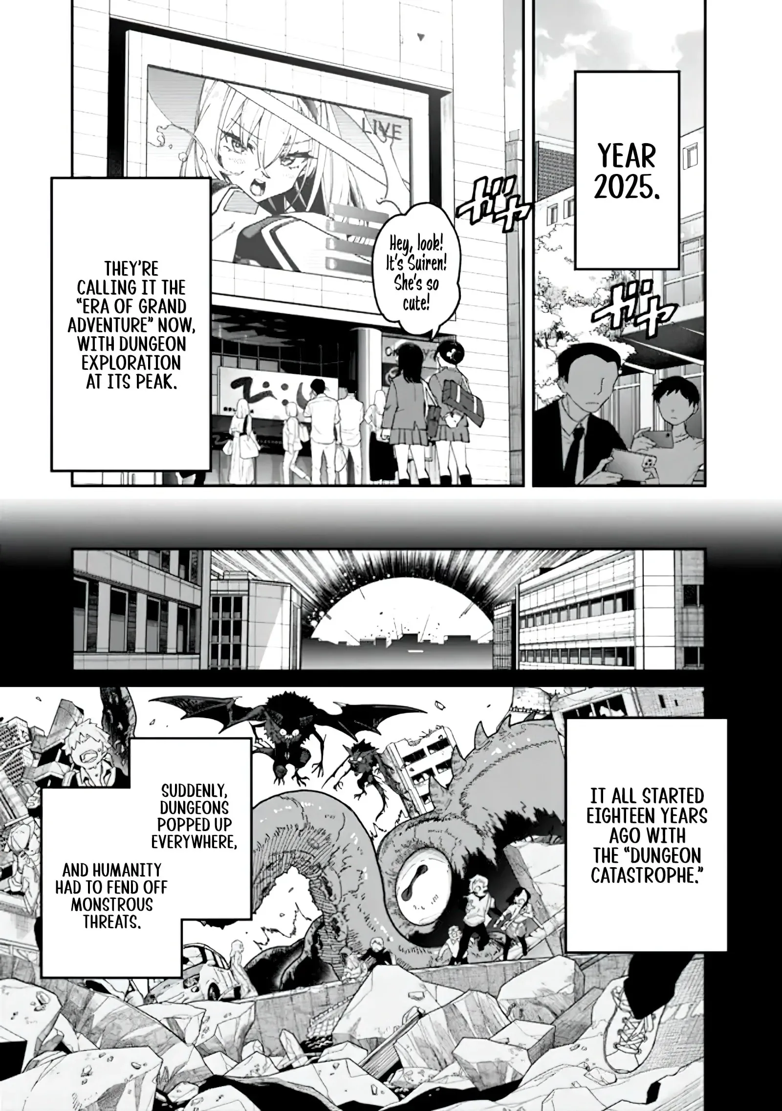 Jimi na Ojisan, Jitsu wa Eiyu Datta. -Jikaku ga Nai mama Muso Shitetara, Mei no Dungeon Haishin de Sarasareteta yo desu Chapter 1.1 page 11