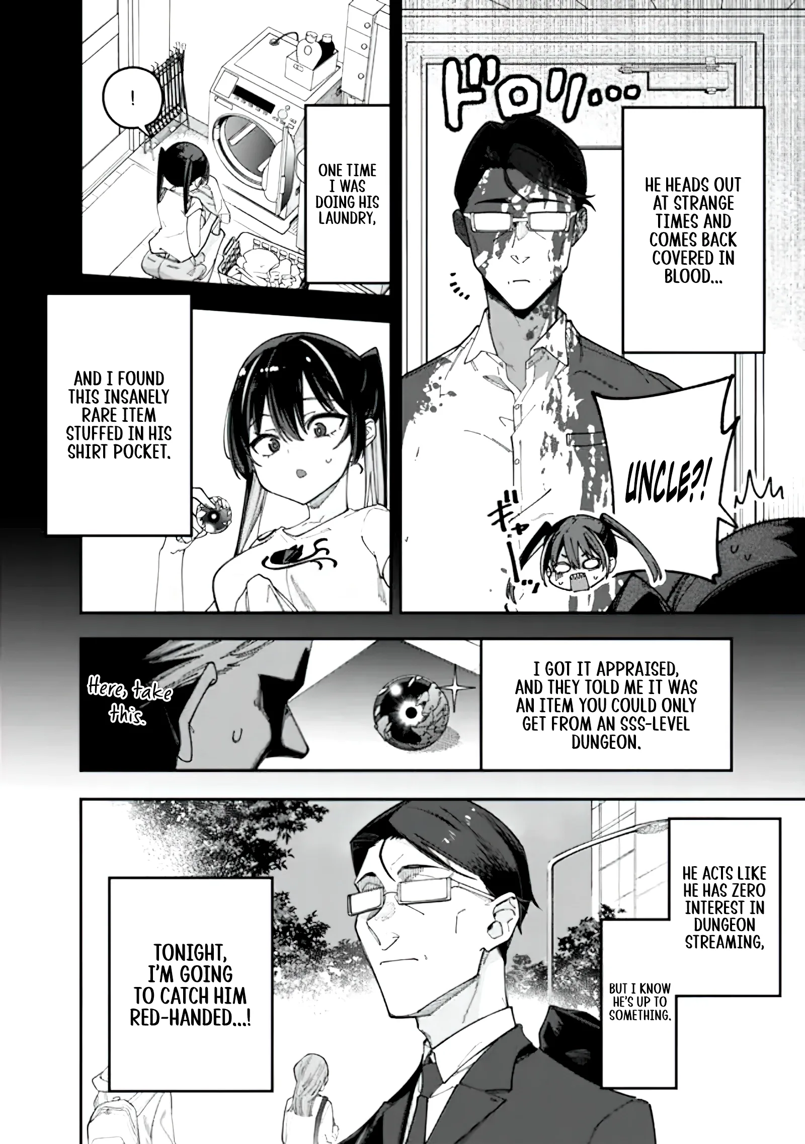 Jimi na Ojisan, Jitsu wa Eiyu Datta. -Jikaku ga Nai mama Muso Shitetara, Mei no Dungeon Haishin de Sarasareteta yo desu Chapter 1.3 page 3