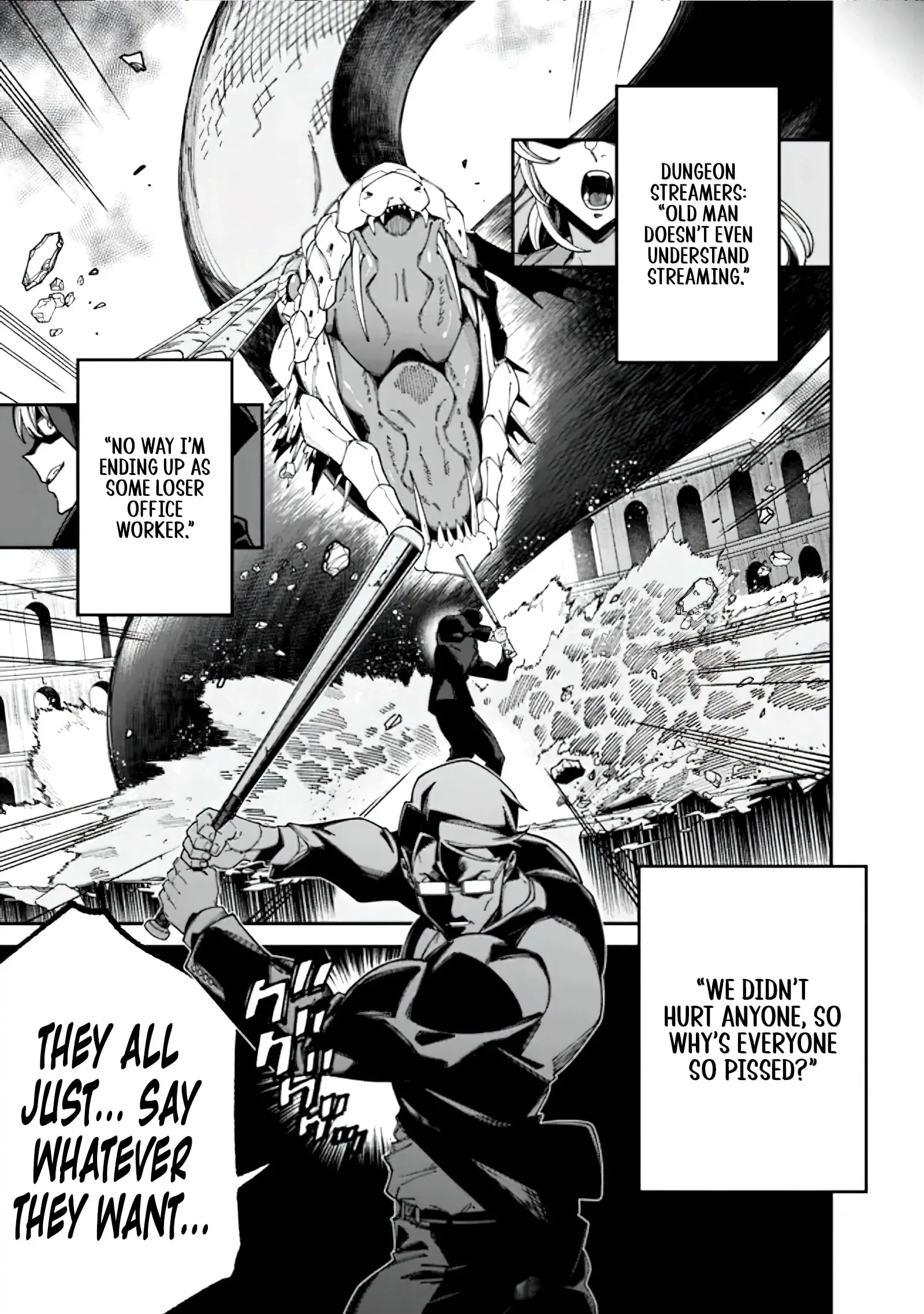 Jimi na Ojisan, Jitsu wa Eiyu Datta. -Jikaku ga Nai mama Muso Shitetara, Mei no Dungeon Haishin de Sarasareteta yo desu Chapter 1.3 page 24