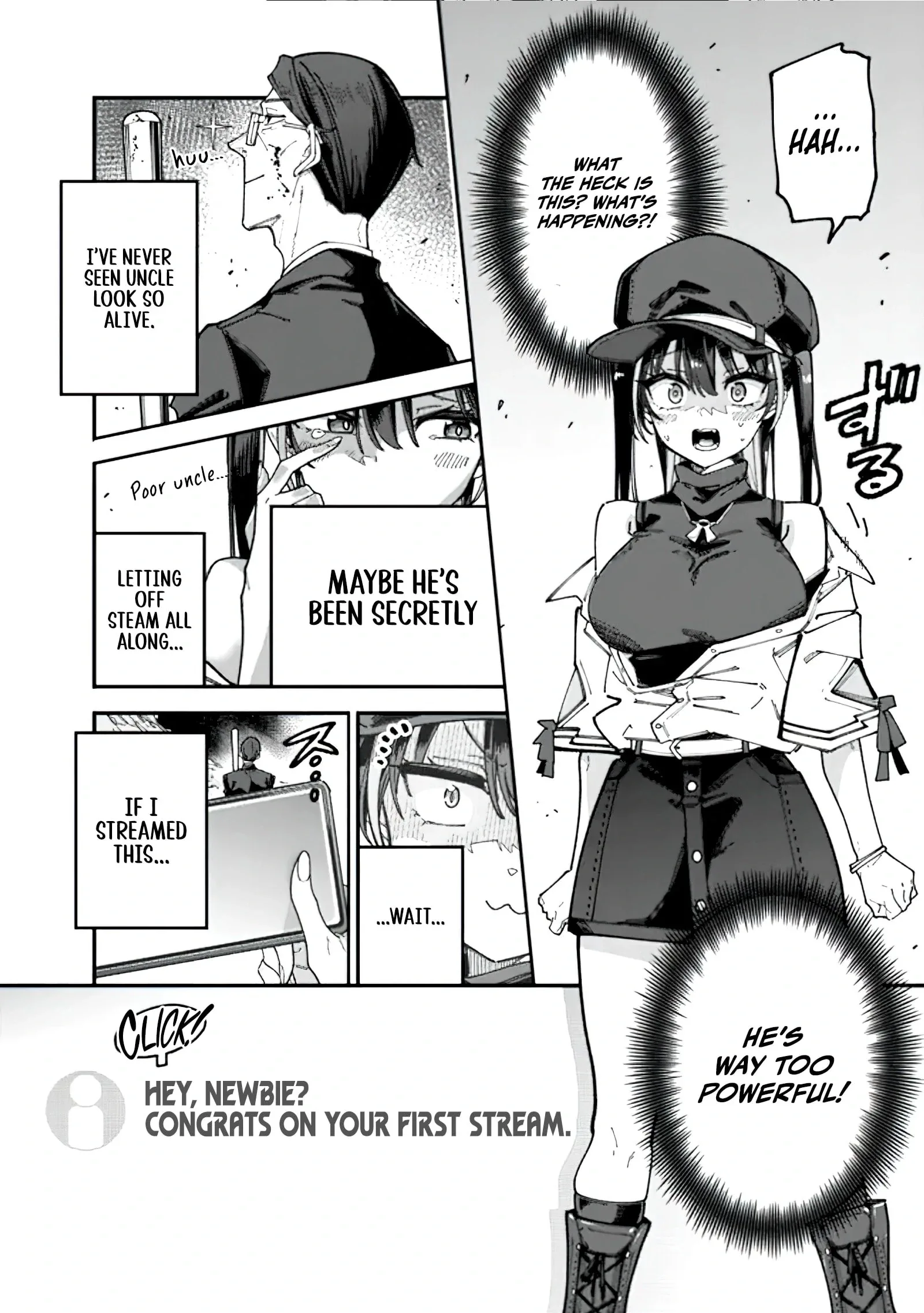 Jimi na Ojisan, Jitsu wa Eiyu Datta. -Jikaku ga Nai mama Muso Shitetara, Mei no Dungeon Haishin de Sarasareteta yo desu Chapter 1.3 page 15