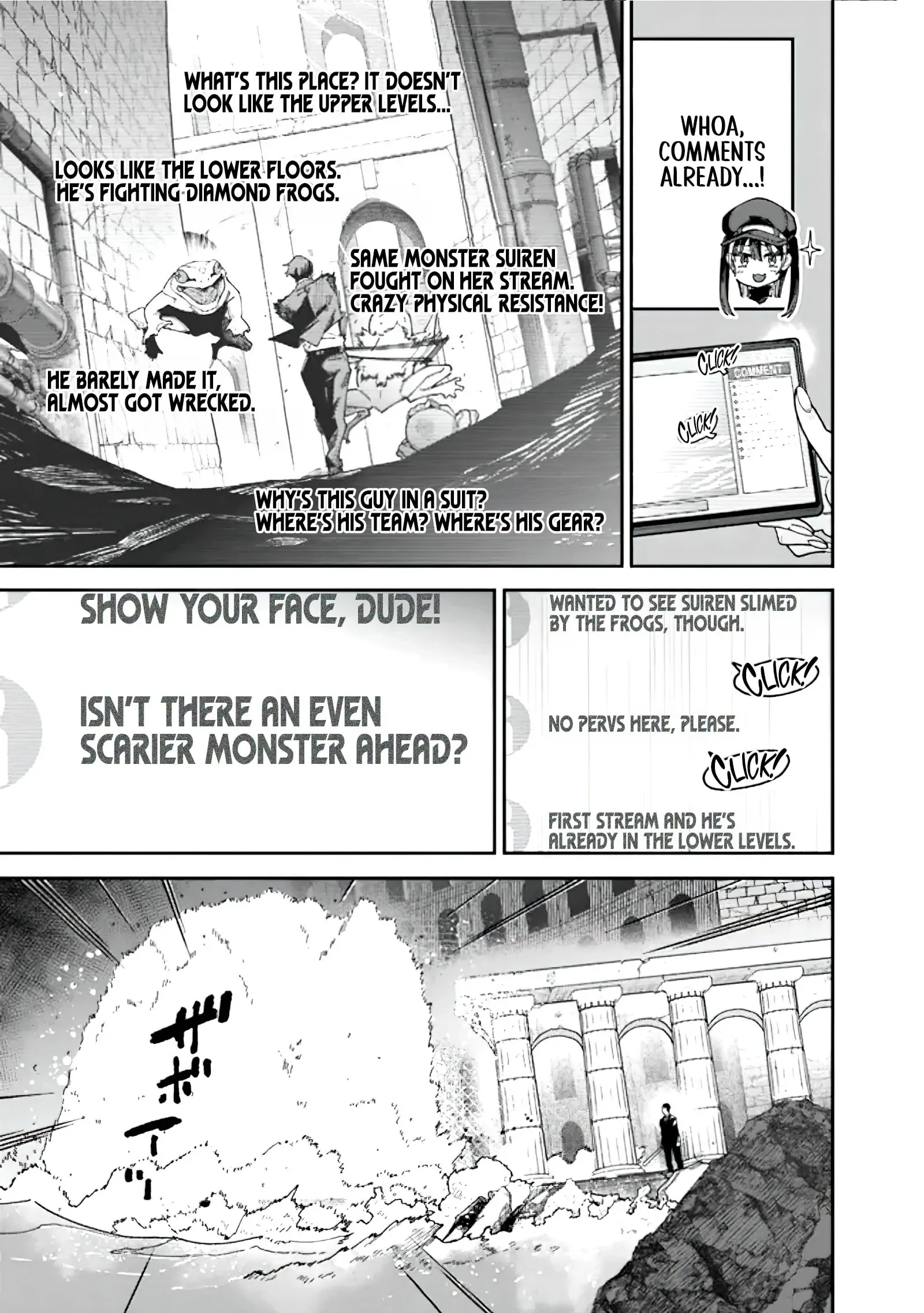 Jimi na Ojisan, Jitsu wa Eiyu Datta. -Jikaku ga Nai mama Muso Shitetara, Mei no Dungeon Haishin de Sarasareteta yo desu Chapter 1.3 page 16