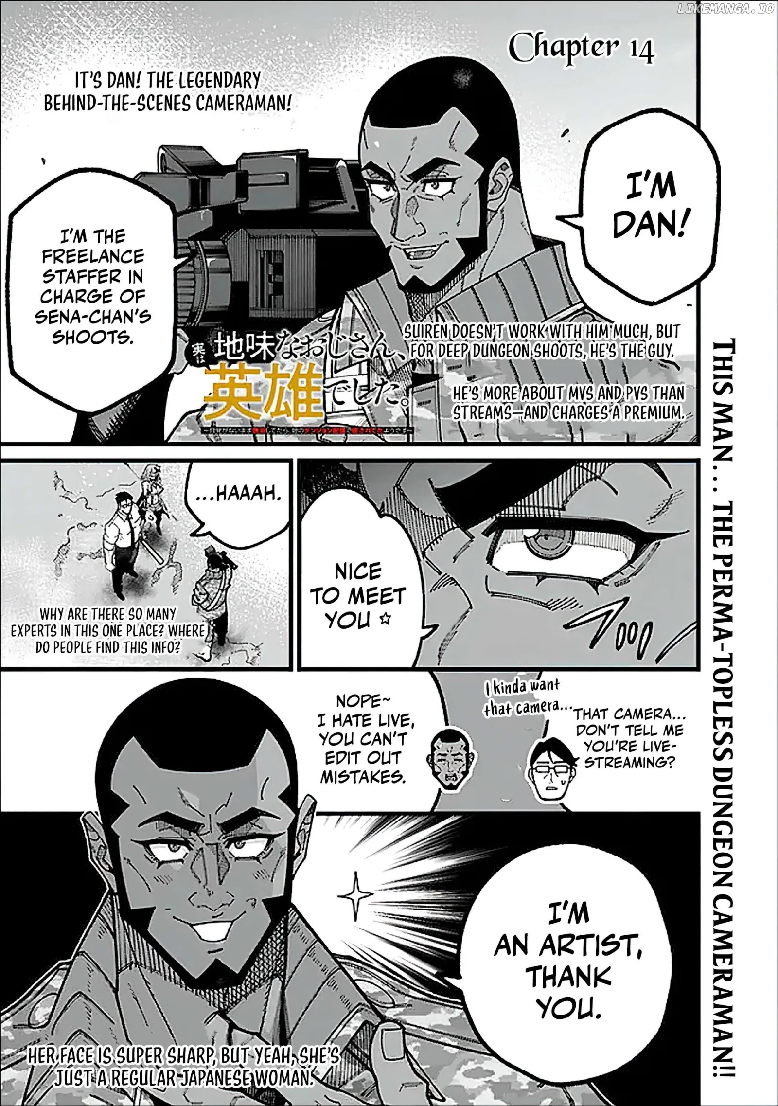 Jimi na Ojisan, Jitsu wa Eiyu Datta. -Jikaku ga Nai mama Muso Shitetara, Mei no Dungeon Haishin de Sarasareteta yo desu Chapter 14 page 2