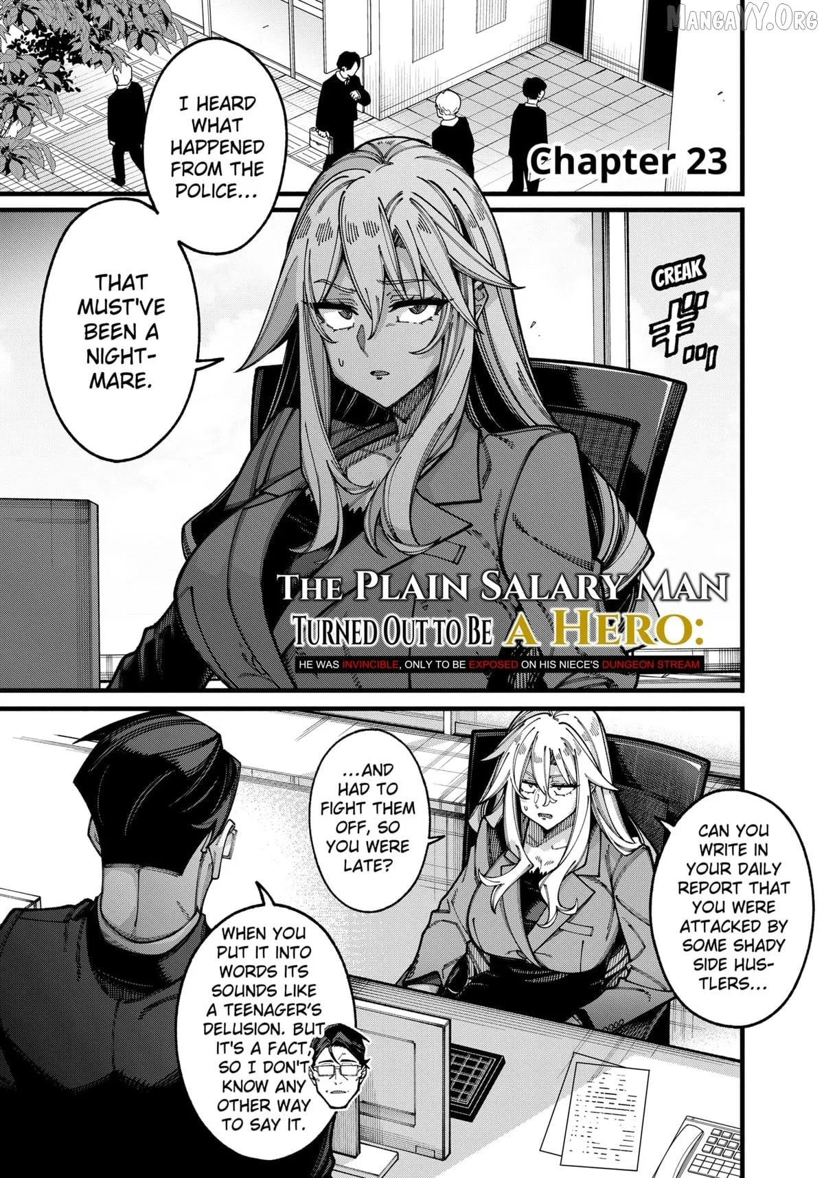 Jimi na Ojisan, Jitsu wa Eiyu Datta. -Jikaku ga Nai mama Muso Shitetara, Mei no Dungeon Haishin de Sarasareteta yo desu Chapter 23 page 1
