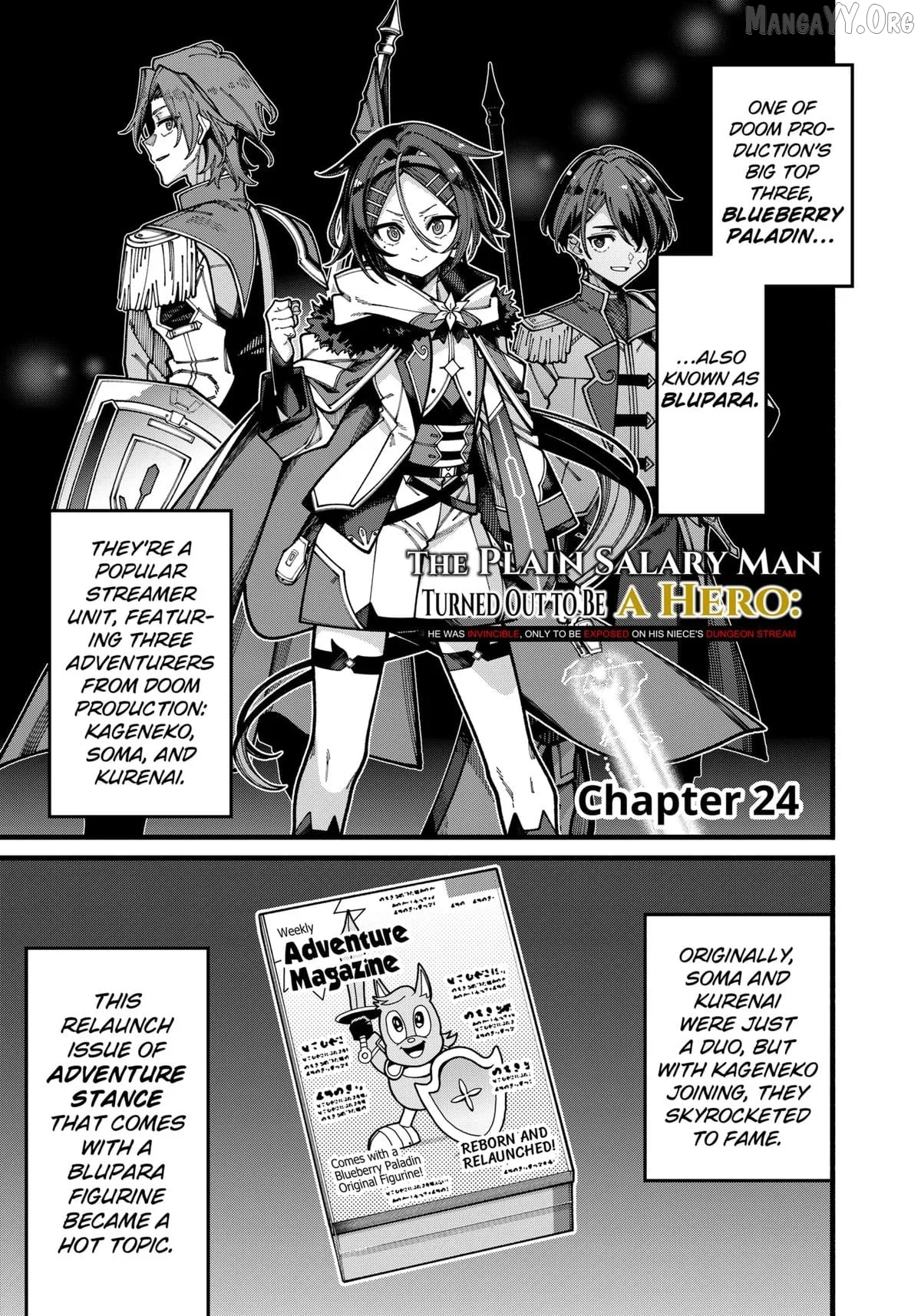 Jimi na Ojisan, Jitsu wa Eiyu Datta. -Jikaku ga Nai mama Muso Shitetara, Mei no Dungeon Haishin de Sarasareteta yo desu Chapter 24 page 1