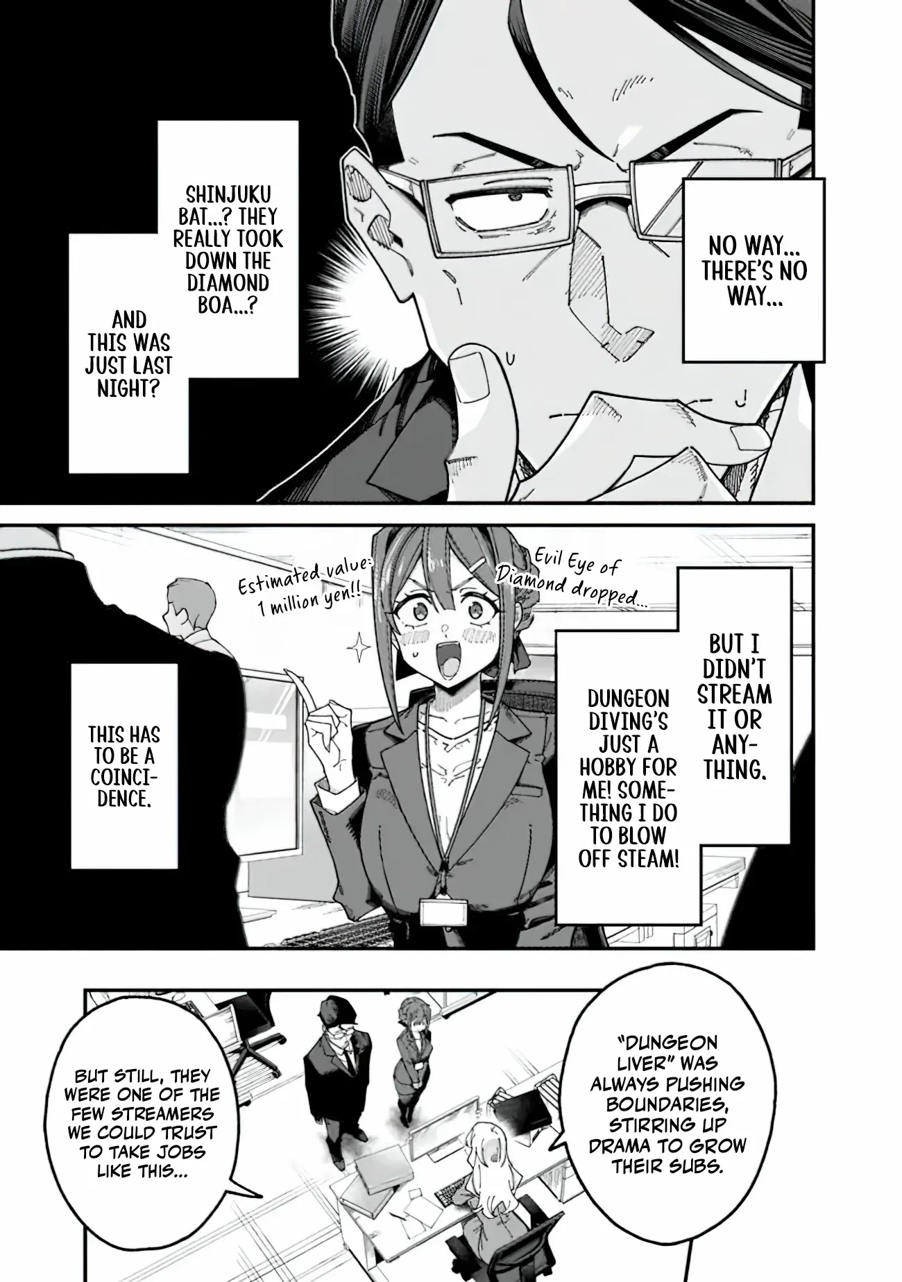 Jimi na Ojisan, Jitsu wa Eiyu Datta. -Jikaku ga Nai mama Muso Shitetara, Mei no Dungeon Haishin de Sarasareteta yo desu Chapter 3 page 7