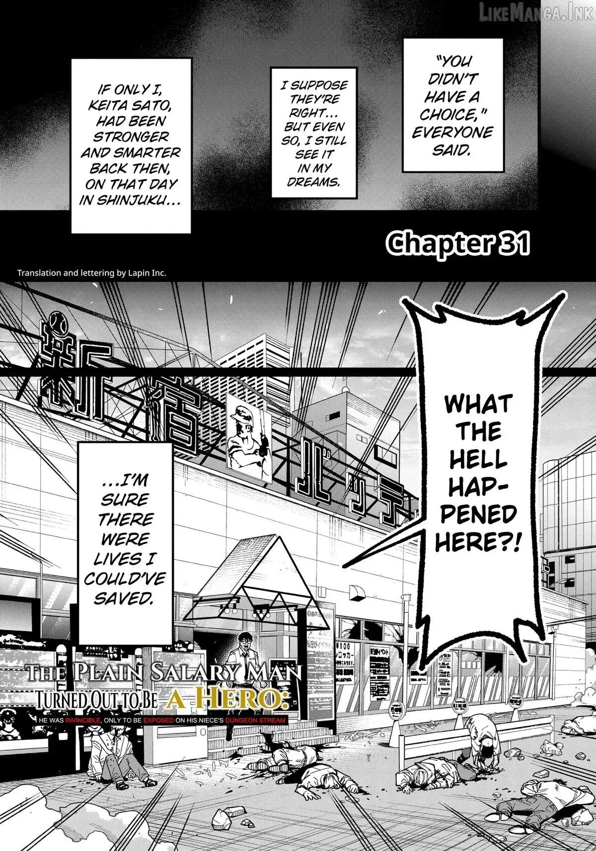 Jimi na Ojisan, Jitsu wa Eiyu Datta. -Jikaku ga Nai mama Muso Shitetara, Mei no Dungeon Haishin de Sarasareteta yo desu Chapter 31 page 1