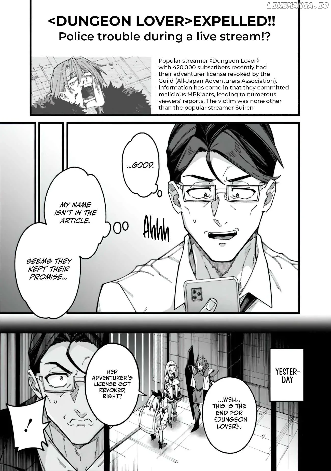 Jimi na Ojisan, Jitsu wa Eiyu Datta. -Jikaku ga Nai mama Muso Shitetara, Mei no Dungeon Haishin de Sarasareteta yo desu Chapter 7 page 4