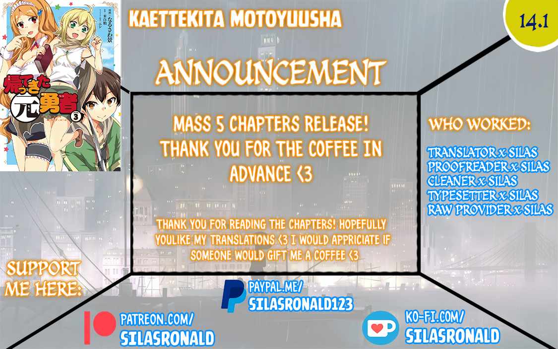 Kaettekita Motoyuusha Chapter 14.1 page 1